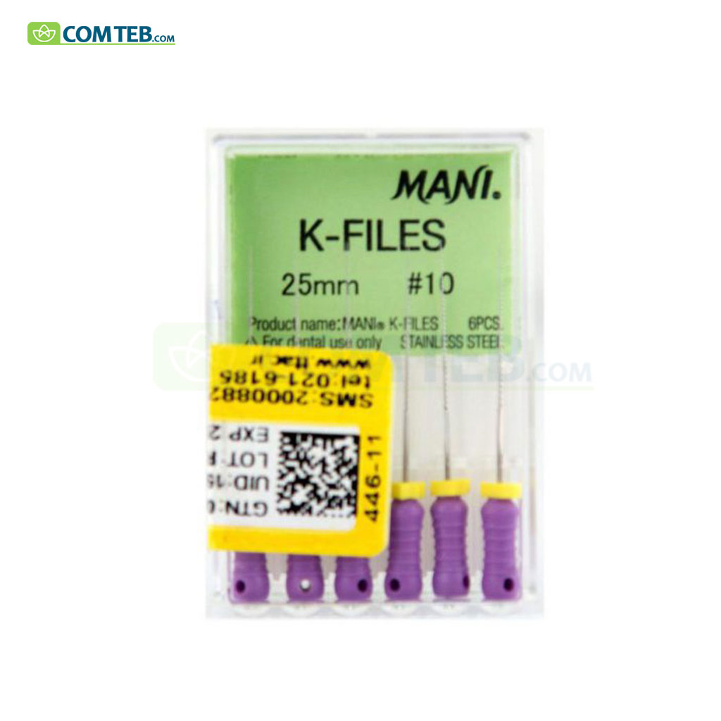 فایل دستی K مانی Mani سایز 10 طول 31 - 6 عددی