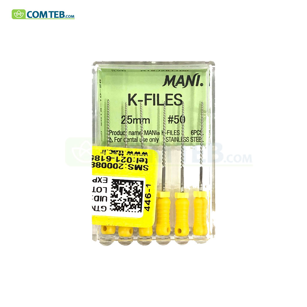 فایل دستی K مانی Mani سایز 50 طول 25 - 6 عددی