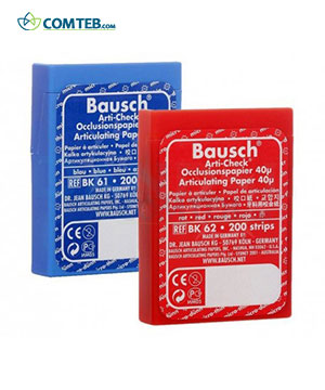 کاغذ ارتیکلاتور 40 میکرونی Bausch جعبه ای باوش ابی بسته 200 برگی - BK 61