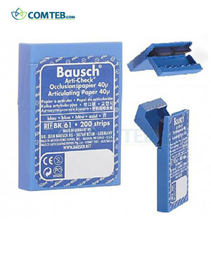 کاغذ ارتیکلاتور 40 میکرونی Bausch جعبه ای باوش ابی بسته 200 برگی - BK 61