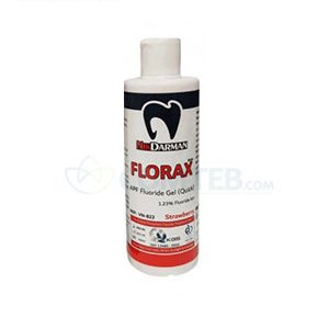 ژل فلوراید اسیدی 1.23% Florax نیک درمان طعم ادامس بسته 250 ملی لیتری